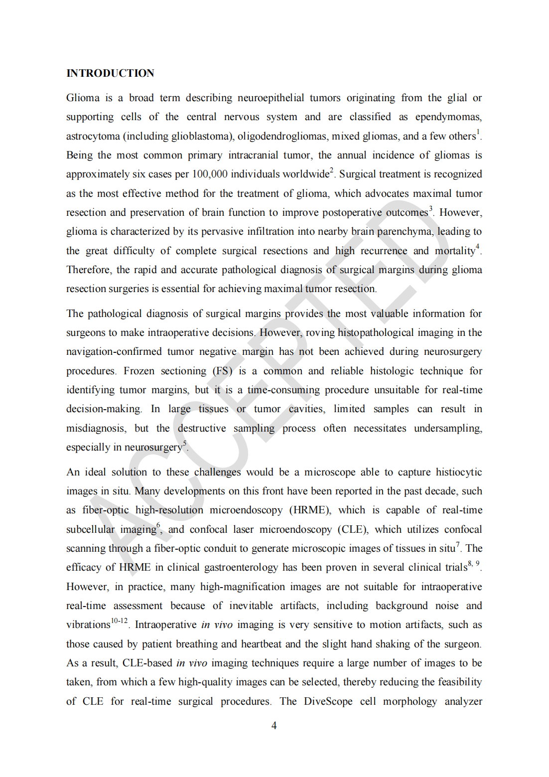 Roving histological imaging for navigation-confirmed glioma negative margin by handheld endomicroscopy: a parallel controlled study(圖4)