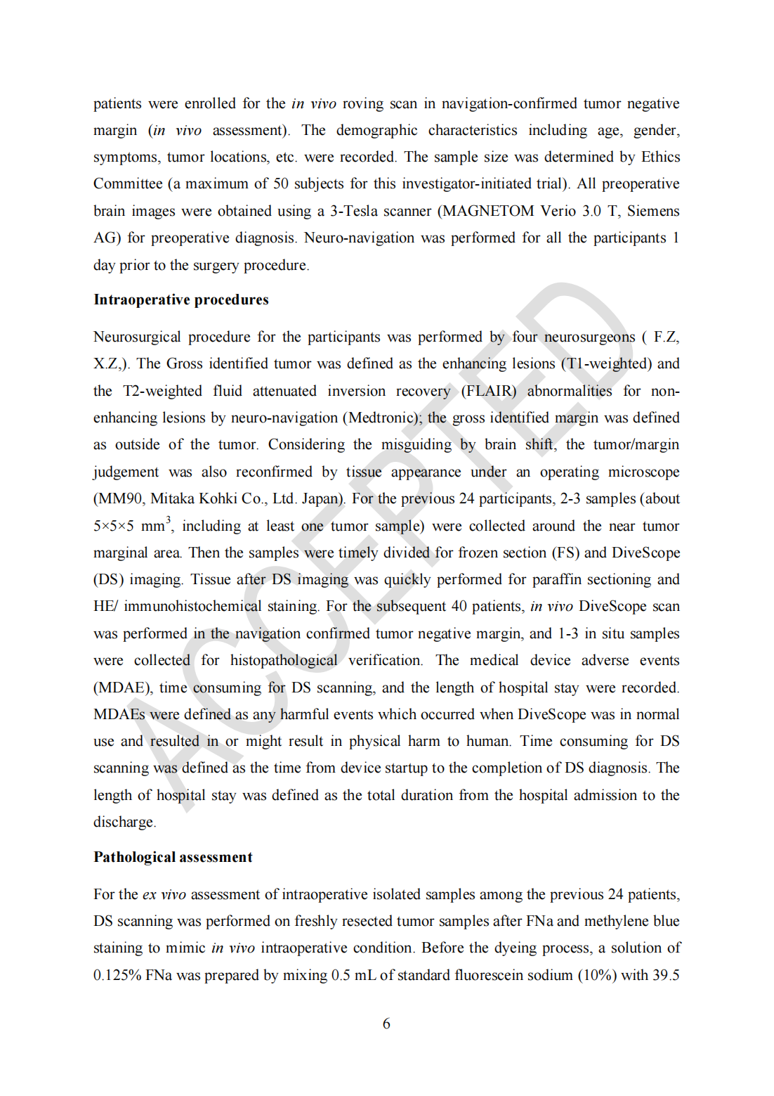 Roving histological imaging for navigation-confirmed glioma negative margin by handheld endomicroscopy: a parallel controlled study(圖6)