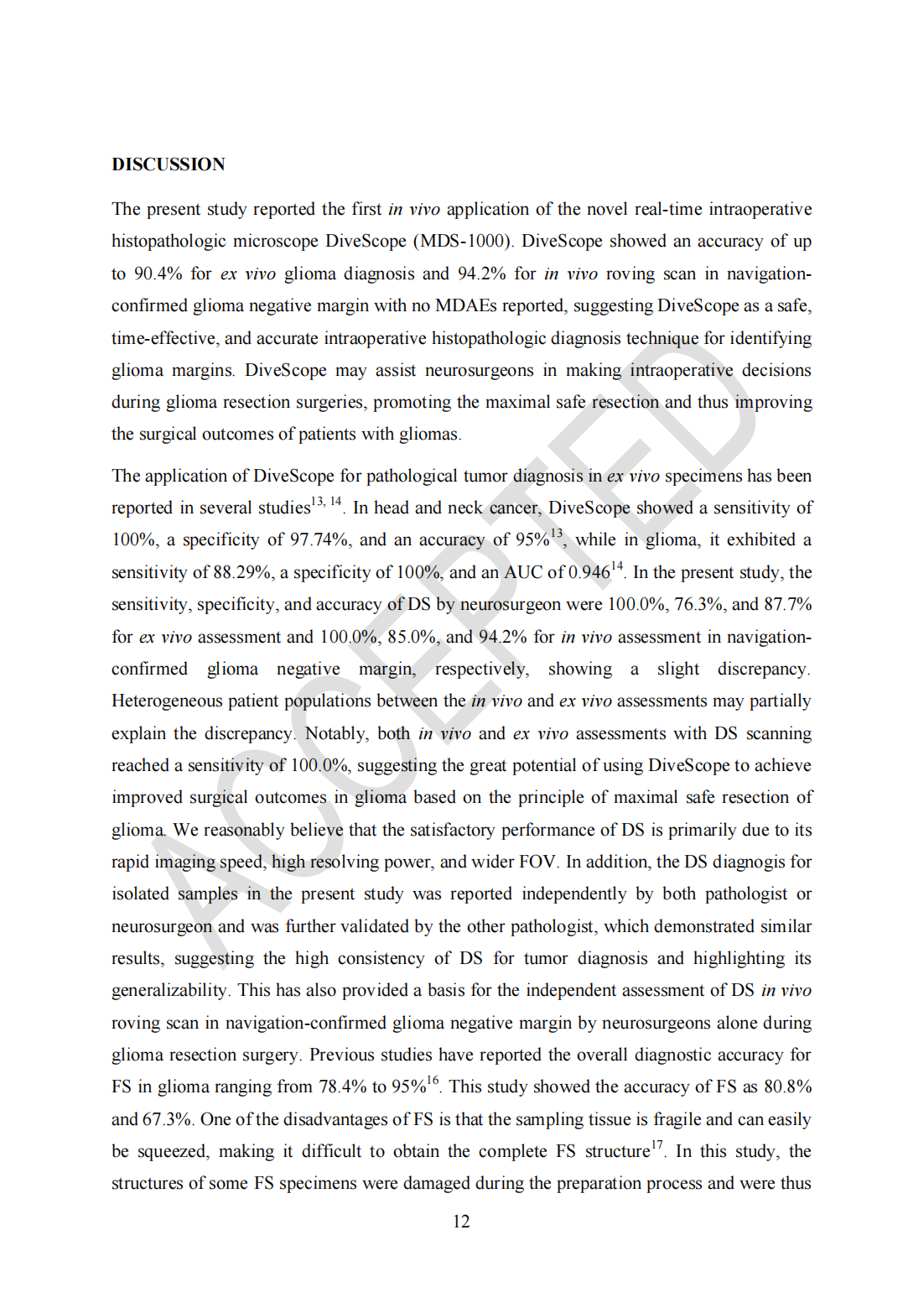 Roving histological imaging for navigation-confirmed glioma negative margin by handheld endomicroscopy: a parallel controlled study(圖12)