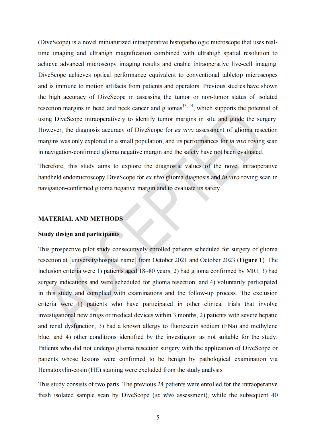 Roving histological imaging for navigation-confirmed glioma negative margin by handheld endomicroscopy: a parallel controlled study(圖5)